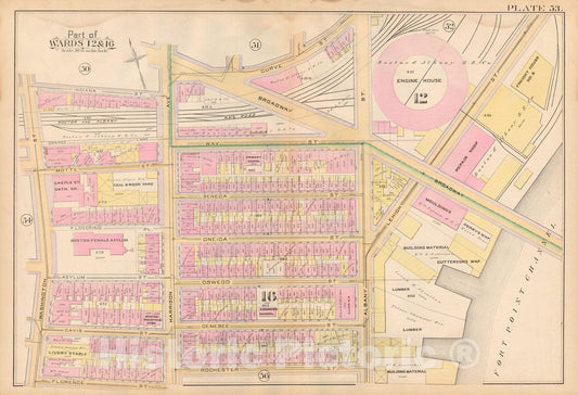 Historic Map : Atlas City of Boston, City Proper, Vol. 2, Boston 1888 Plate 053 , Vintage Wall Art