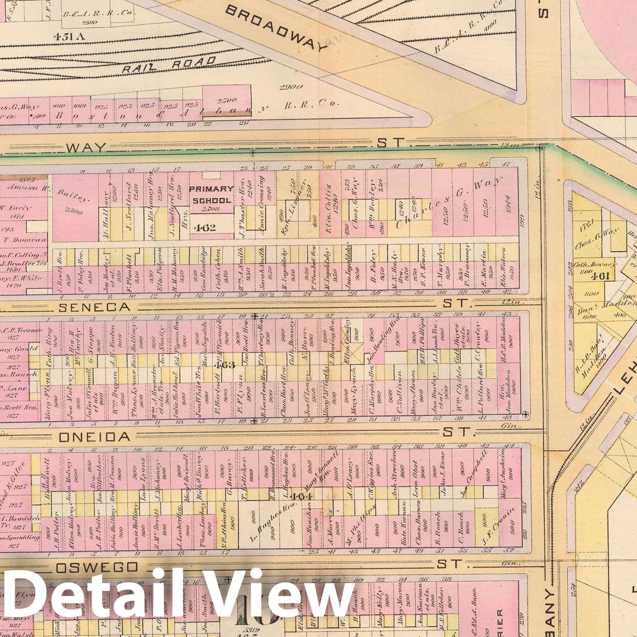 Historic Map : Atlas City of Boston, City Proper, Vol. 2, Boston 1888 Plate 053 , Vintage Wall Art