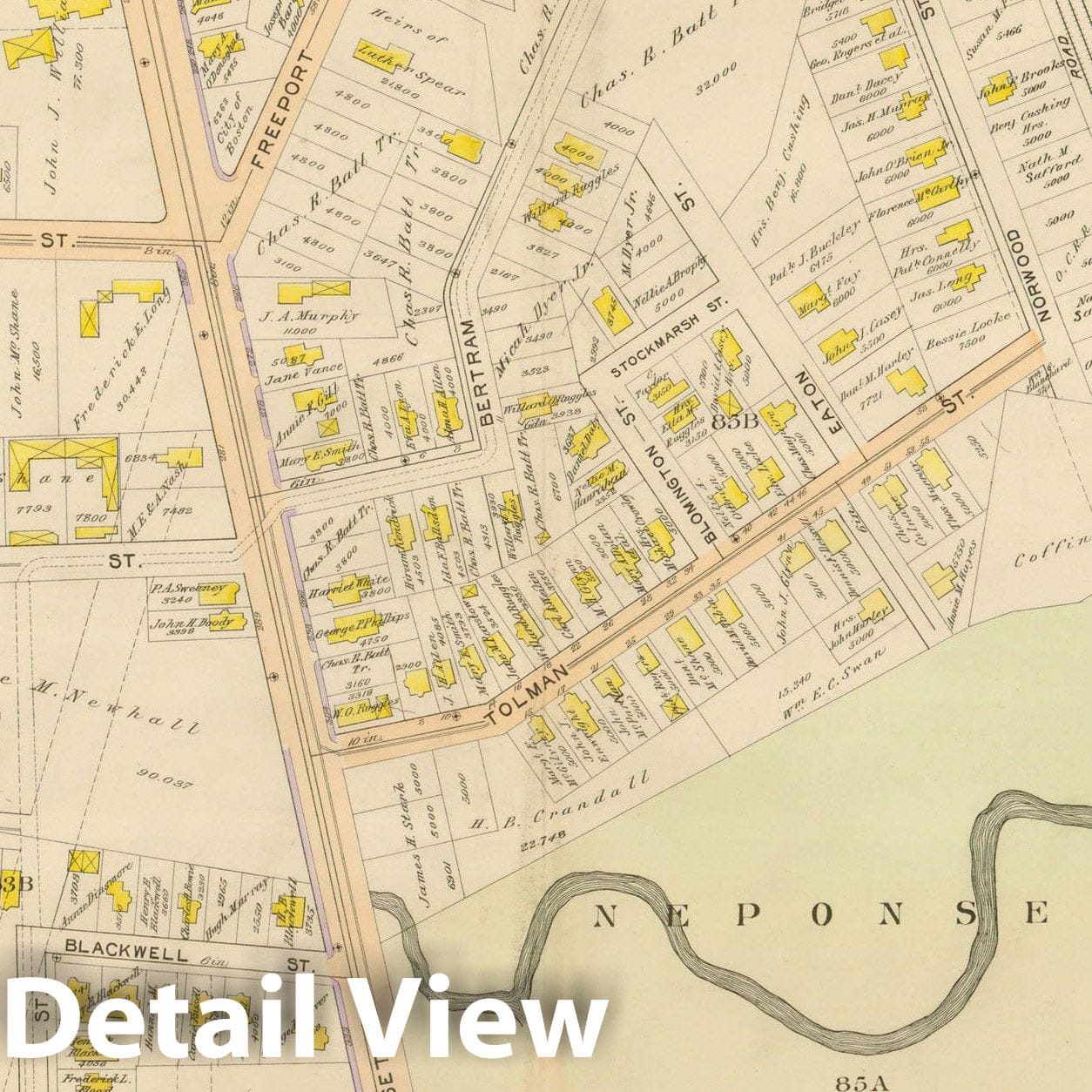 Historic Map : Atlas City of Boston, Vol. 5, Dorchester, Dorchester 1898 Plate 031 , Vintage Wall Art