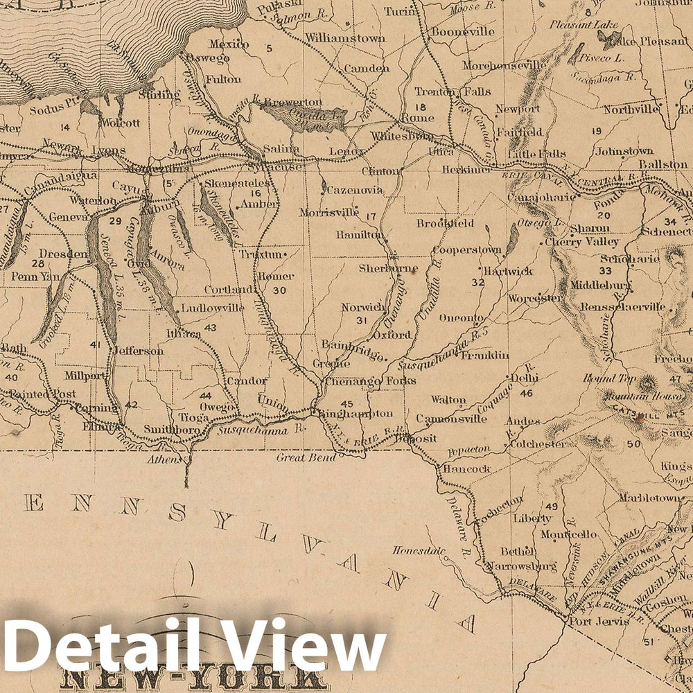 Historic Map : McNally's Improved System of Geography, New York 1856 , Vintage Wall Art