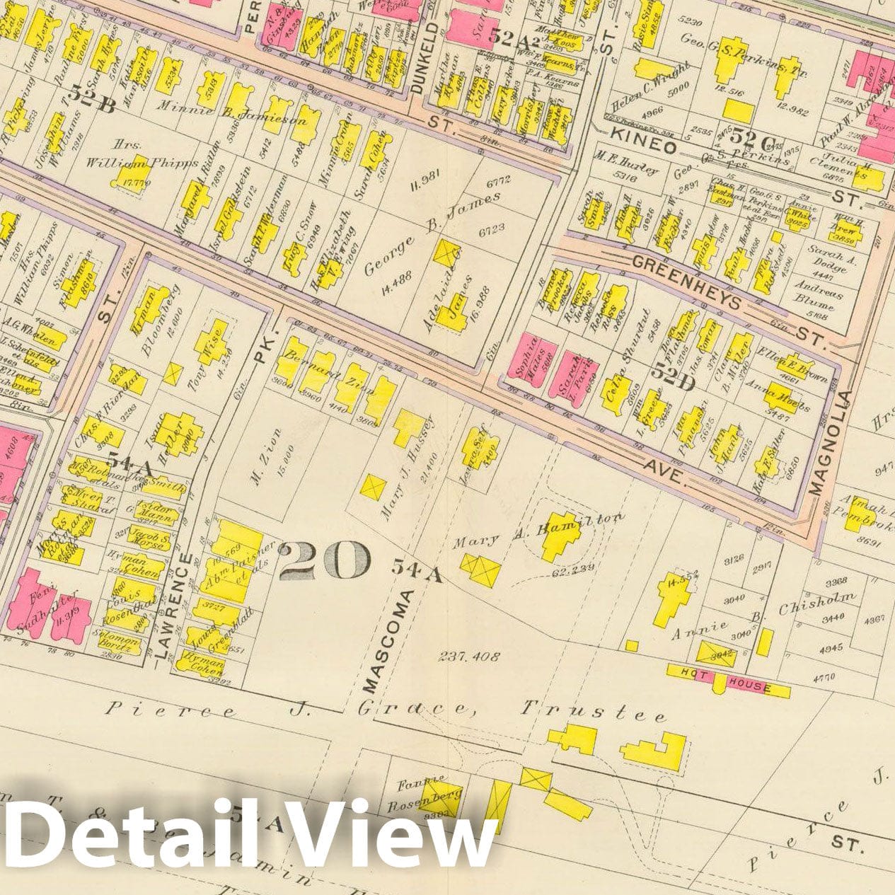 Historic Map : Atlas City of Boston, Dorchester, Dorchester 1910 Plate 013 , Vintage Wall Art