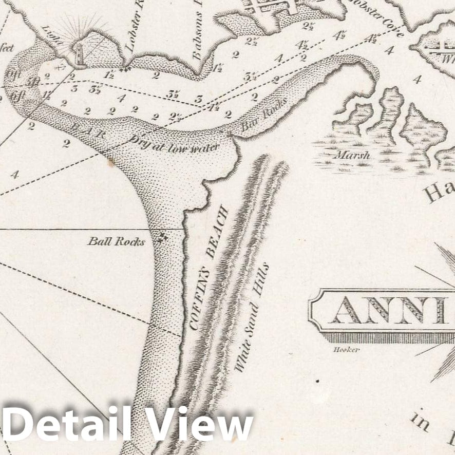 Historic Map : American Coast Pilot, 12th Edition, Gloucester 1842 , Vintage Wall Art