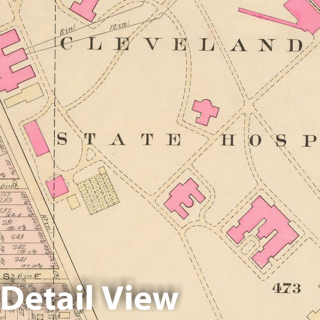 Historic Map : Atlas City of Cleveland, Vol. Four, Cleveland 1922 37R , Vintage Wall Art