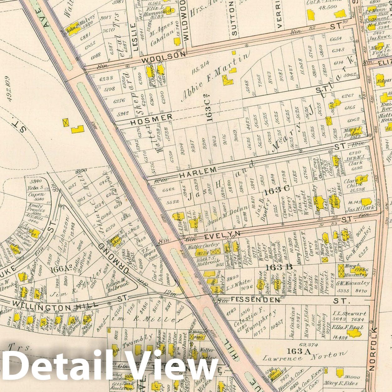 Historic Map : Atlas City of Boston, Vol. 5, Dorchester, 4th Ed., Dorchester 1904 Plate 038 , Vintage Wall Art