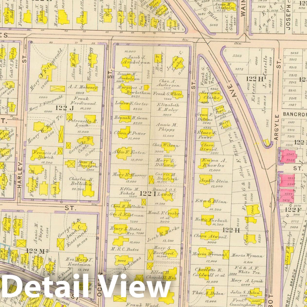 Historic Map : Atlas City of Boston, Dorchester, Dorchester 1910 Plate 027 , Vintage Wall Art