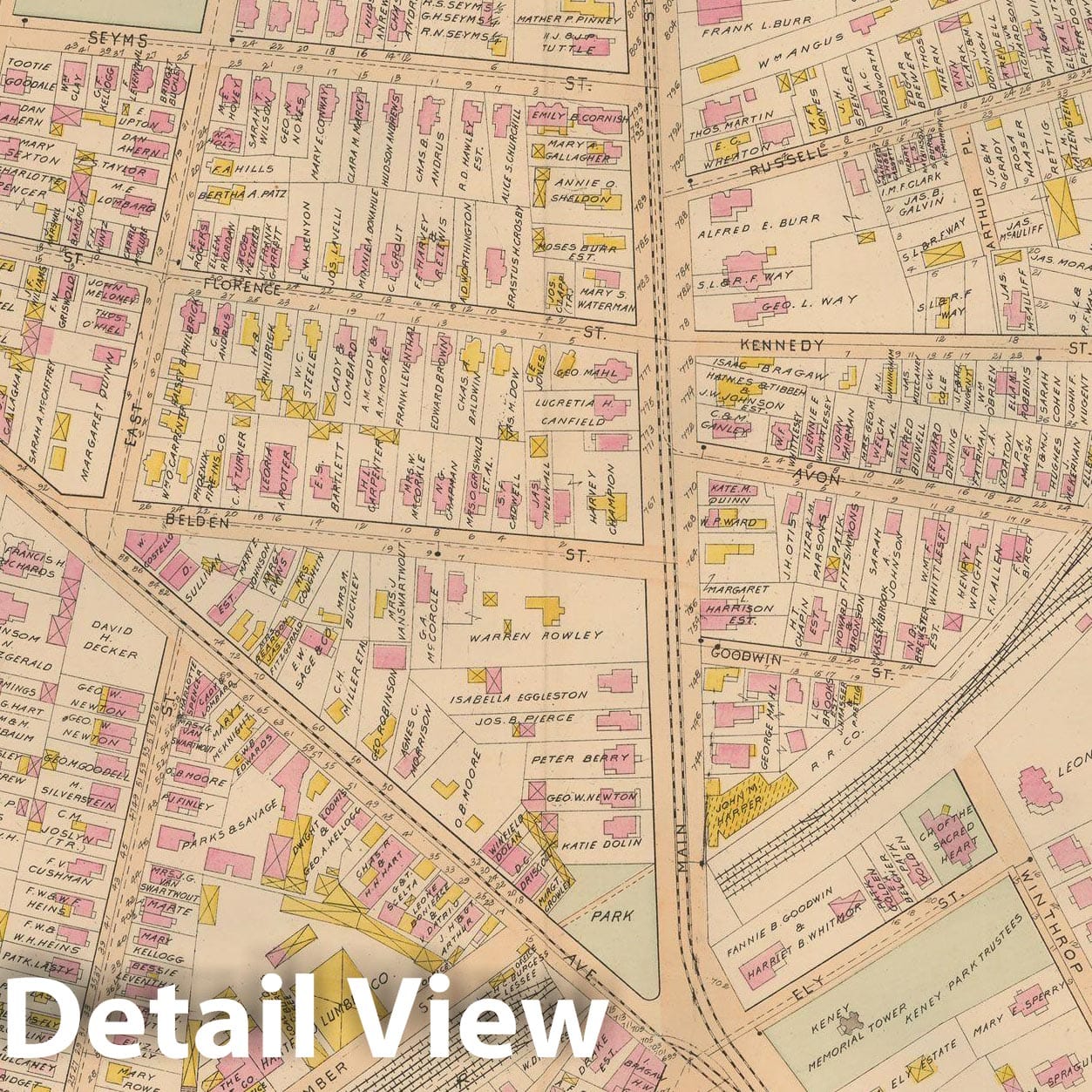 Historic Map : Atlas City of Hartford, Hartford 1896 Plate 022 , Vintage Wall Art