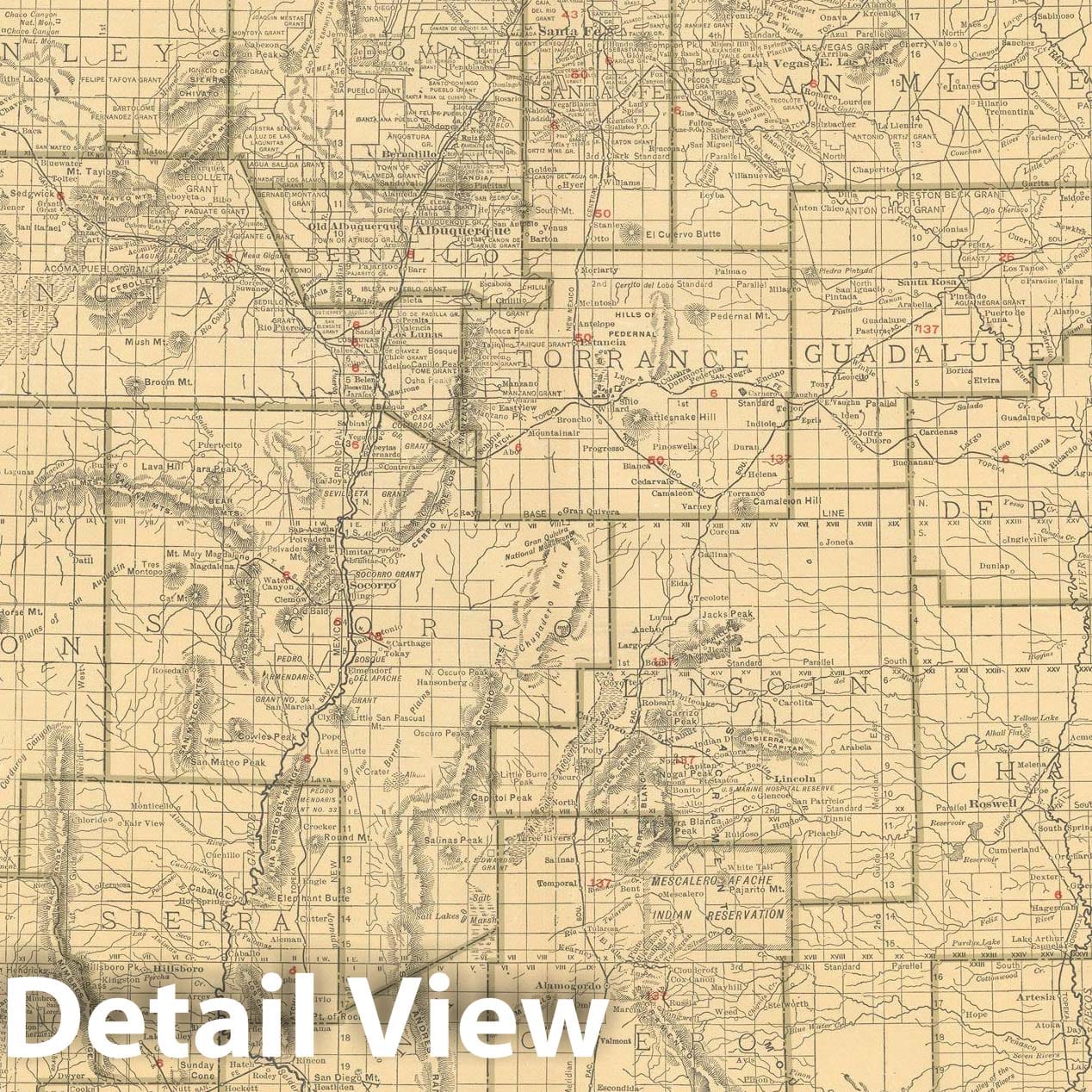 Historic Map : New Mexico 1925 , Vintage Wall Art