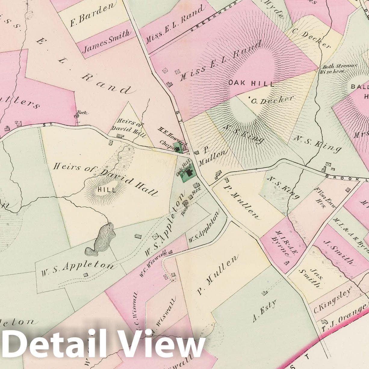 Historic Map : Atlas of Newton, Newton 1874 , v7, Vintage Wall Art