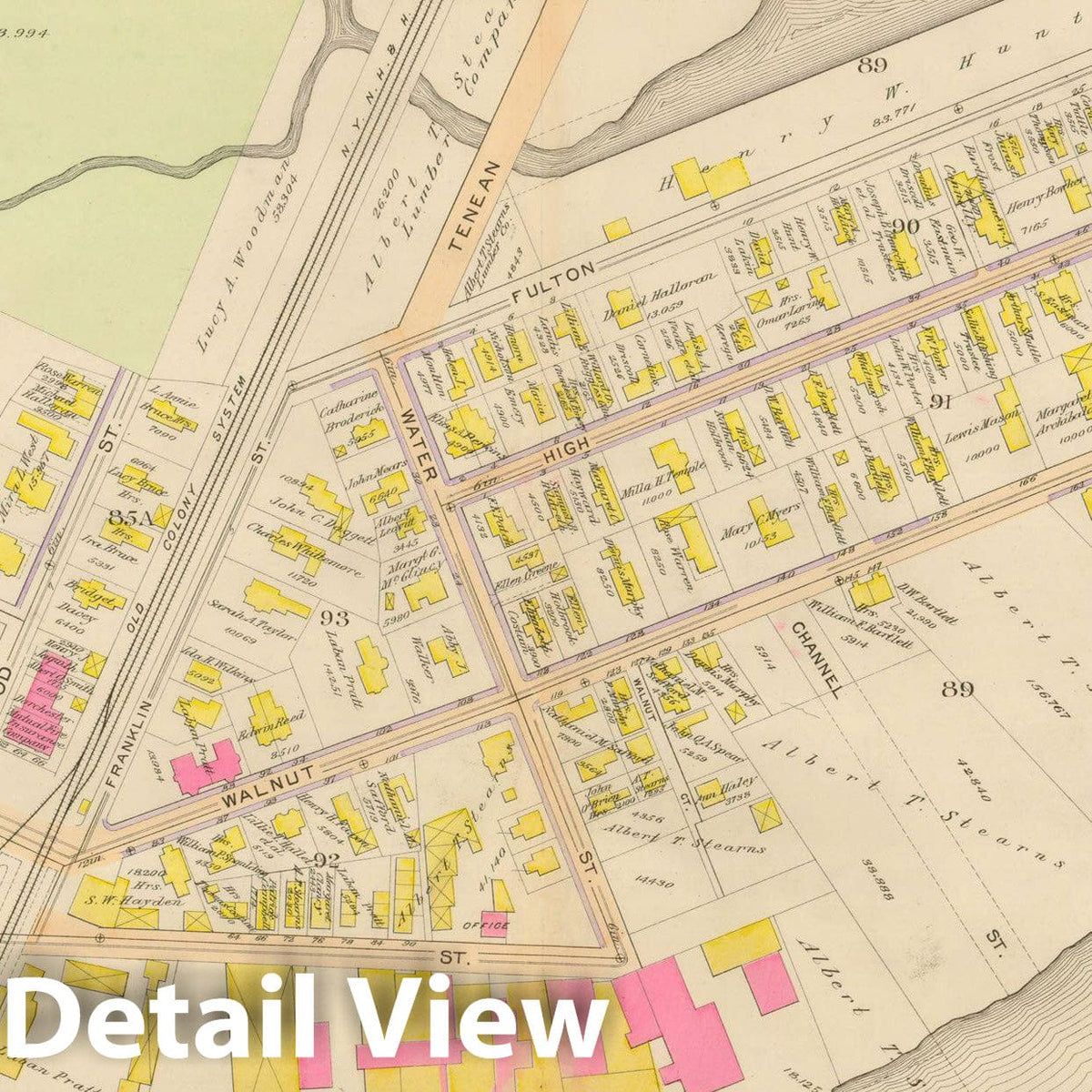 Historic Map : Atlas City of Boston, Vol. 5, Dorchester, Dorchester 1898 Plate 032 , Vintage Wall Art
