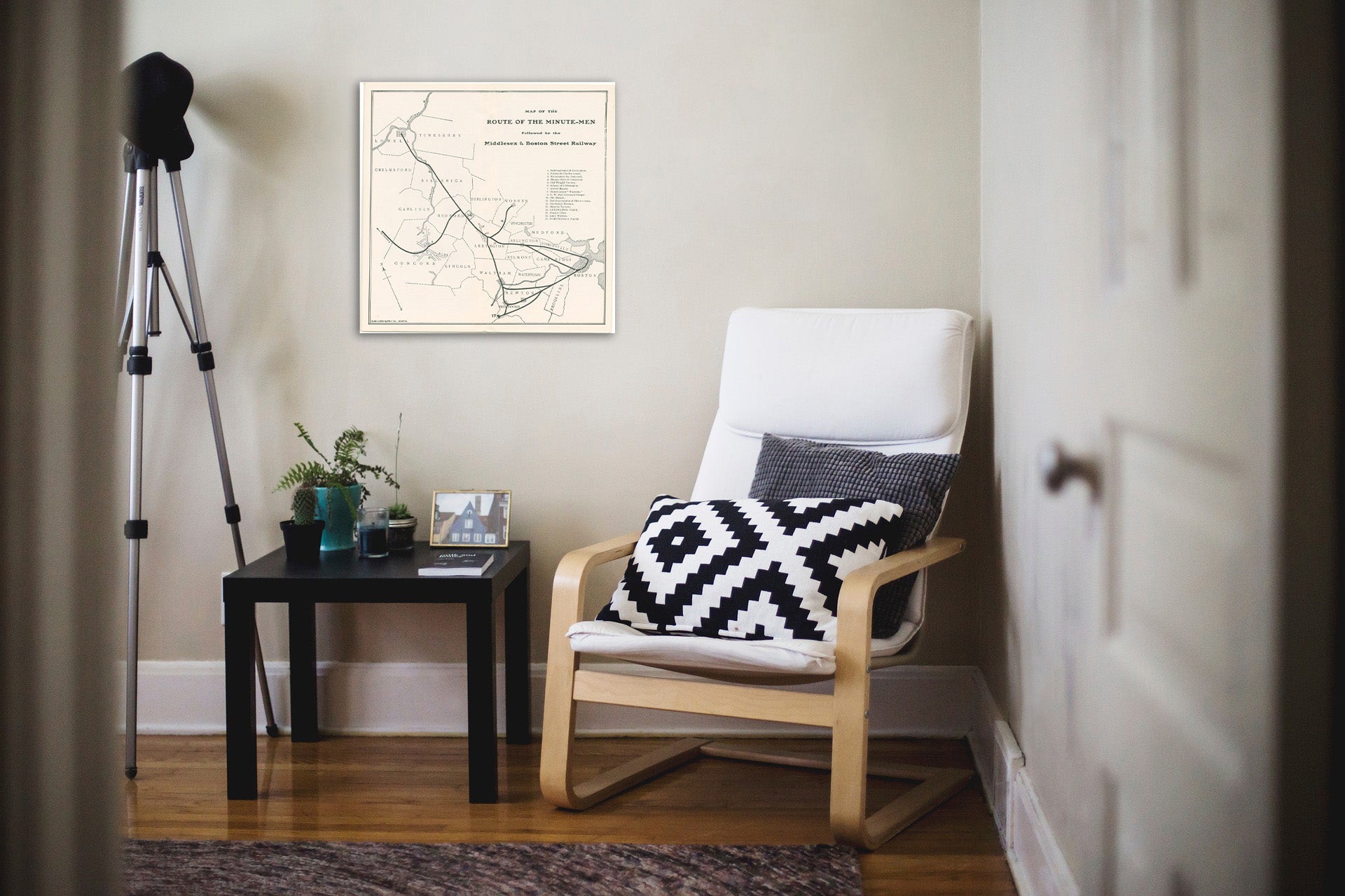 Historic Map : Middlesex County, Middlesex & Boston Street Railway Transit Railroad Catography , Vintage Wall Art