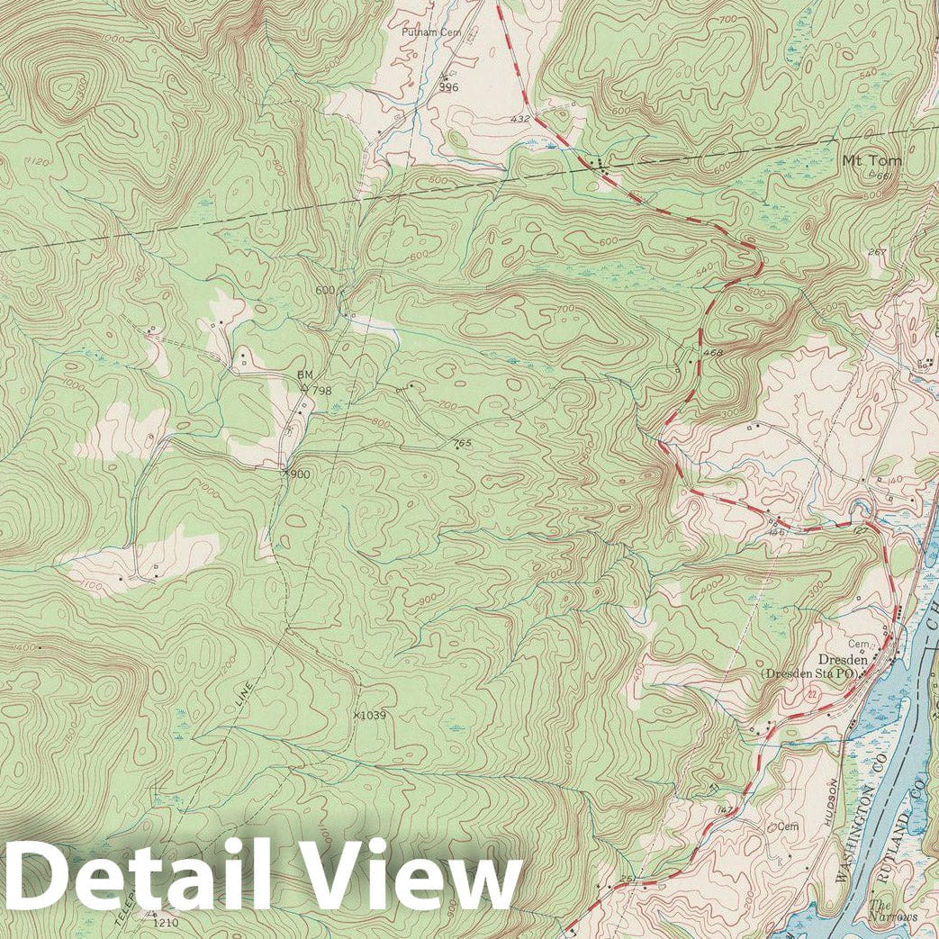 Historic Map : USGS 7.5 Minute Sheets and Quadrangles, Dresden & Putnam & West Haven 1950 Topographic Map , Vintage Wall Art