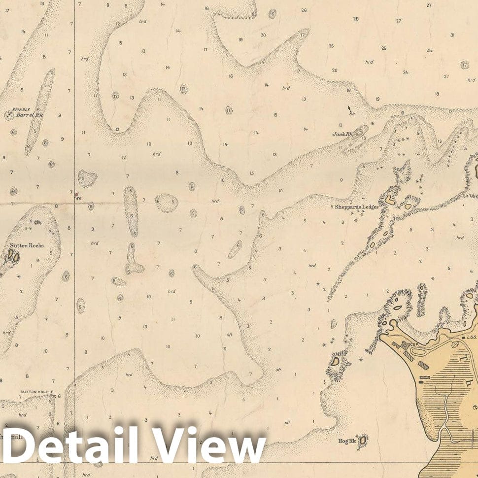 Historic Map : Cohasset 1915 Topographic Map , Vintage Wall Art