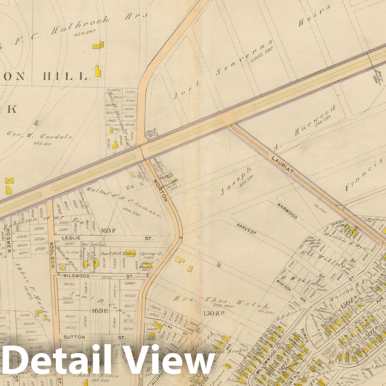 Historic Map : Atlas City of Boston, Vol. 5, Dorchester, Dorchester 1898 Plate 037 , Vintage Wall Art