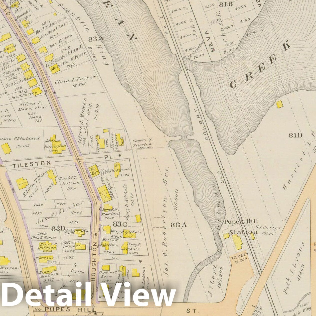 Historic Map : Atlas City of Boston, Vol. 5, Dorchester, Dorchester 1894 Plate 020 , Vintage Wall Art