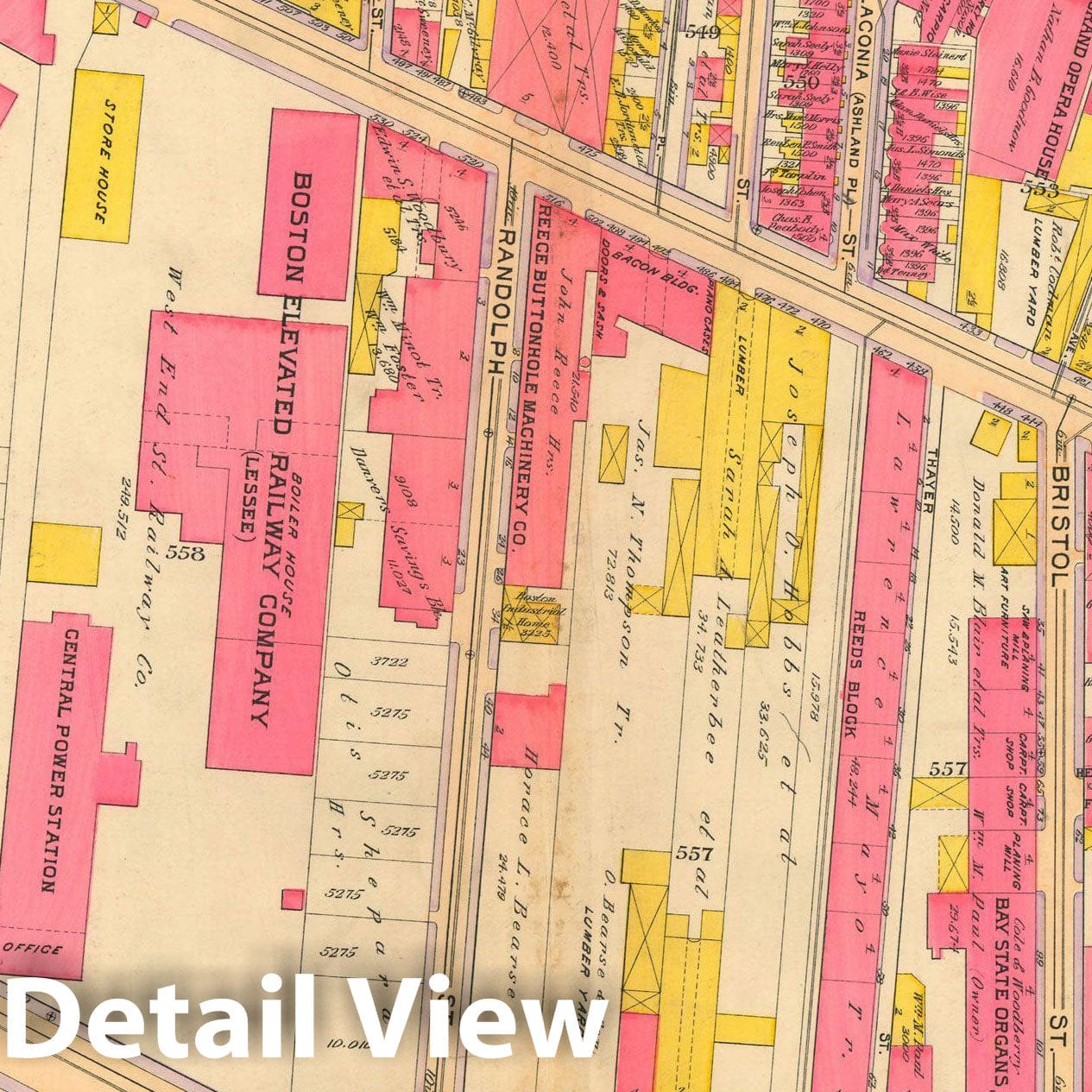 Historic Map : Atlas of Boston Proper, 1902 Plate 016 , Vintage Wall Art
