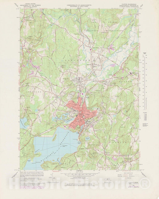 Historic Map : USGS 7.5 Minute Sheets and Quadrangles, A Coruna & Clinton & Lancaster 1979 Topographic Map , Vintage Wall Art