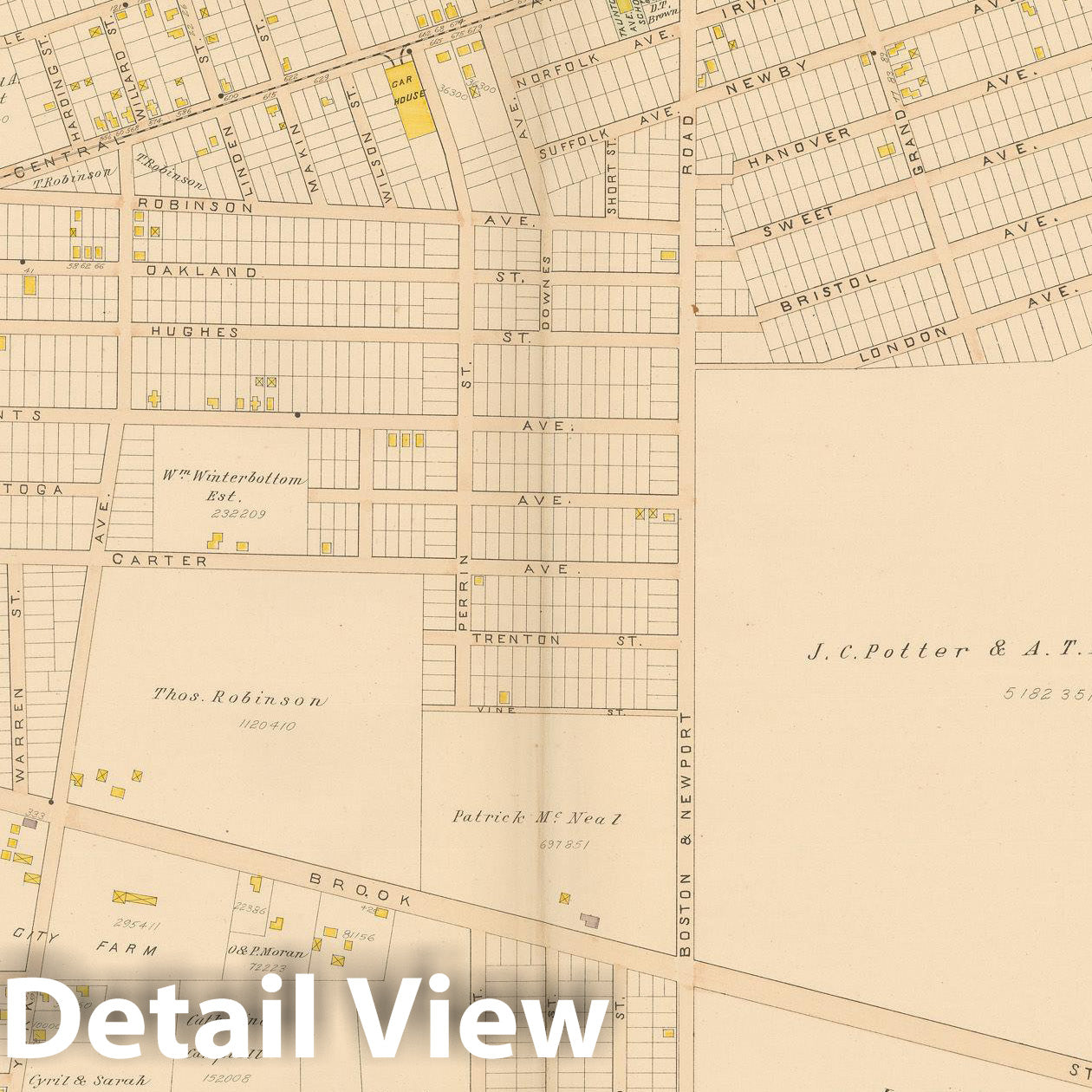 Historic Map : Atlas of Providence County, Pawtucket 1895 Plate 005 , Vintage Wall Art