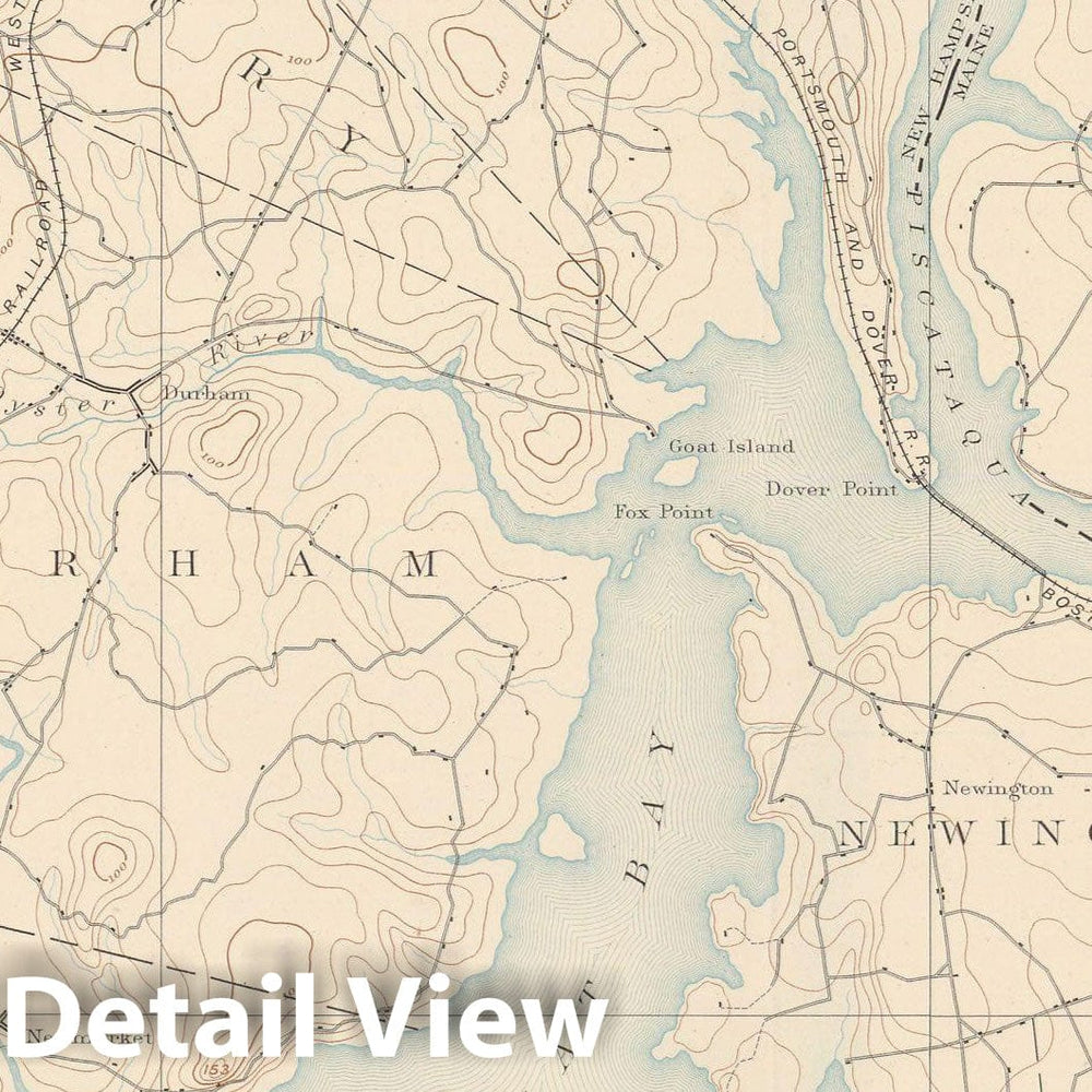 Historic Map : Atlas of Maine 1905, Berwick & Dover & Portsmouth 1905 Topographic Map , Vintage Wall Art