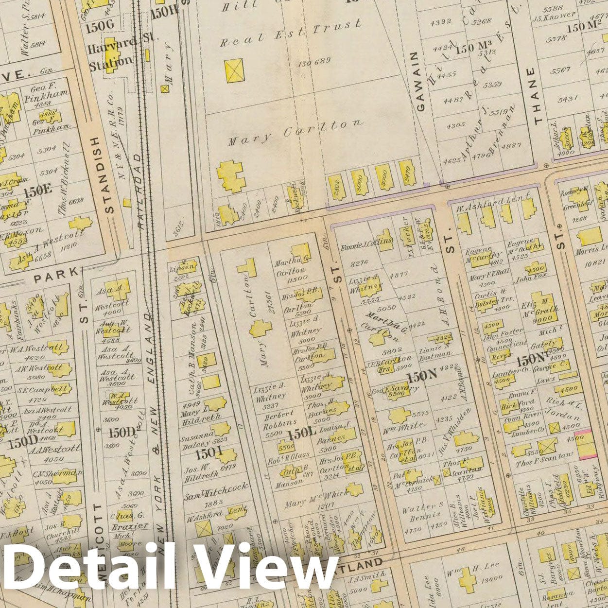 Historic Map : Atlas City of Boston, Vol. 5, Dorchester, Dorchester 1894 Plate 023 , Vintage Wall Art