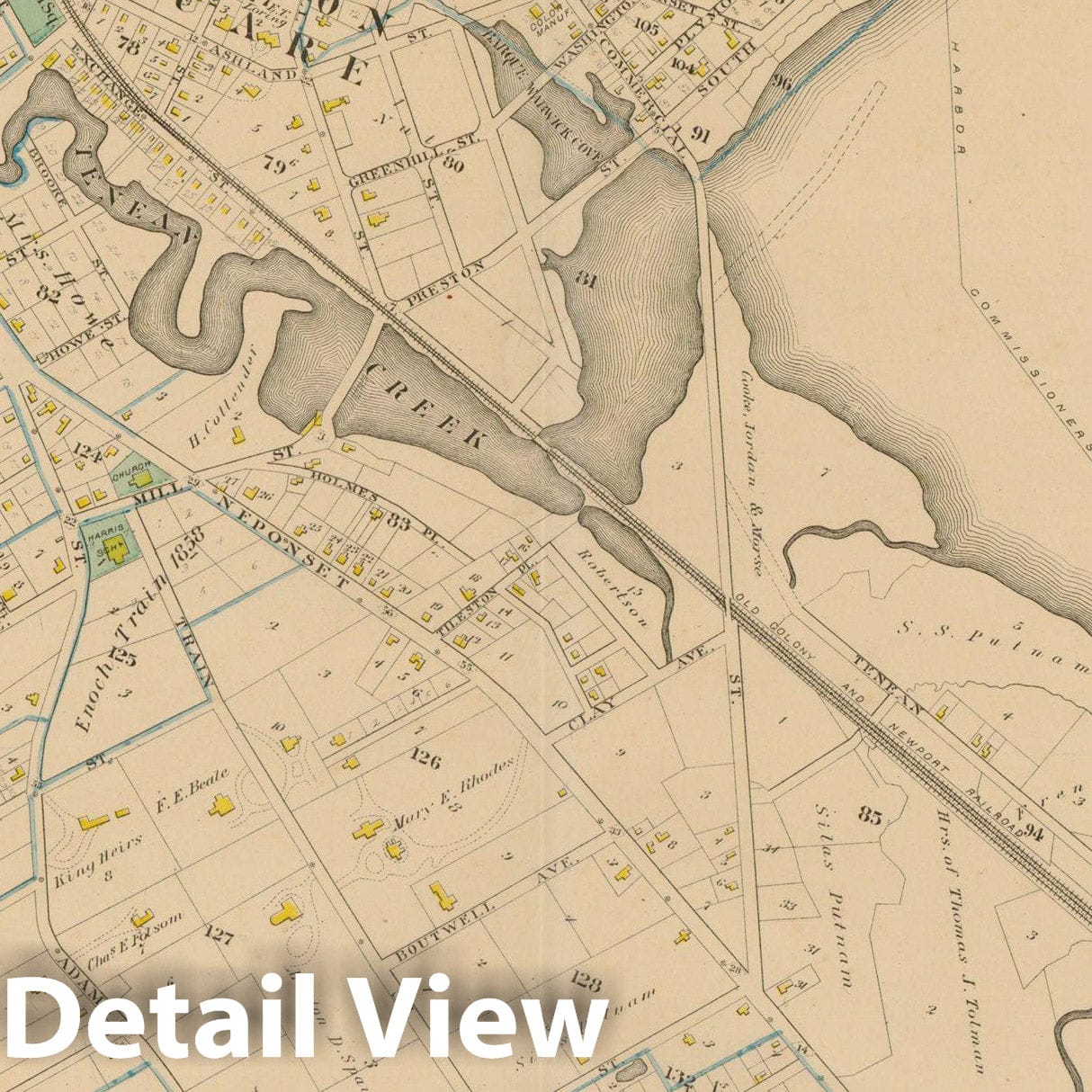 Historic Map : Atlas of Dorchester, Dorchester 1882 Plate 030 , Vintage Wall Art