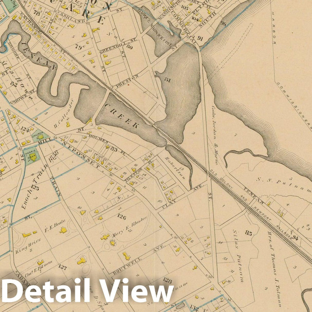 Historic Map : Atlas of Dorchester, Dorchester 1882 Plate 030 , Vintage Wall Art