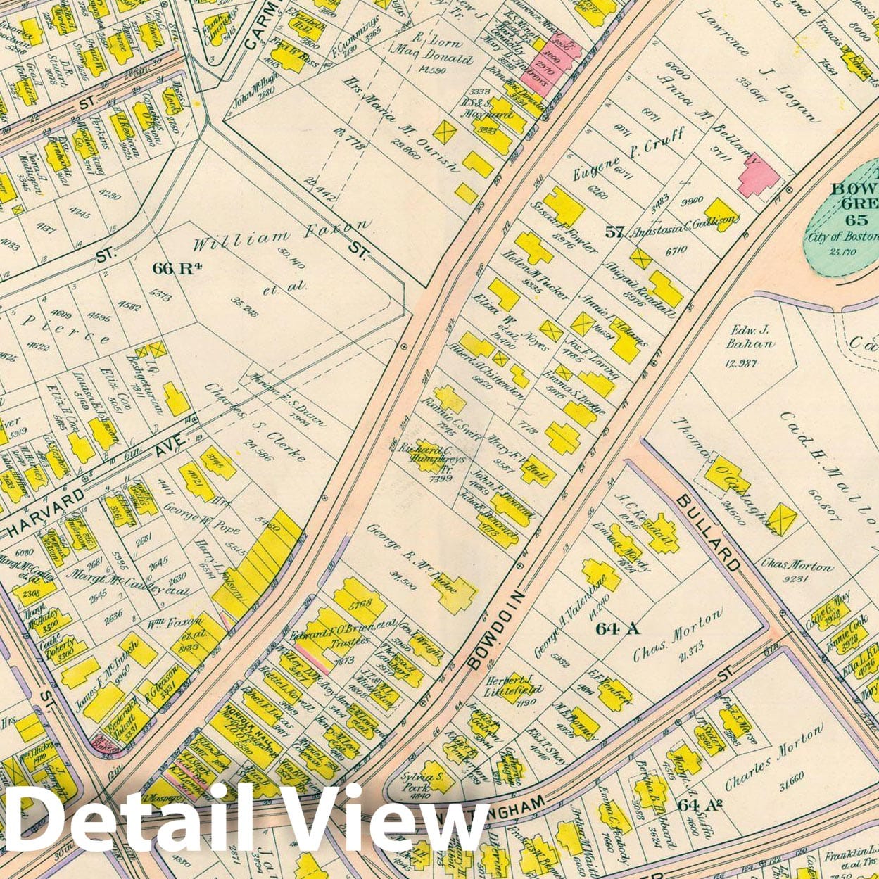 Historic Map : Atlas City of Boston, Vol. 5, Dorchester, 4th Ed., Dorchester 1904 Plate 016 , Vintage Wall Art