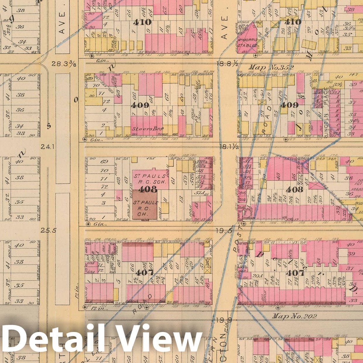 Historic Map : Atlas City of New York, Vol 2 ... 12th Ward, 2nd Ed., Manhattan 1884 Plate 009 , Vintage Wall Art