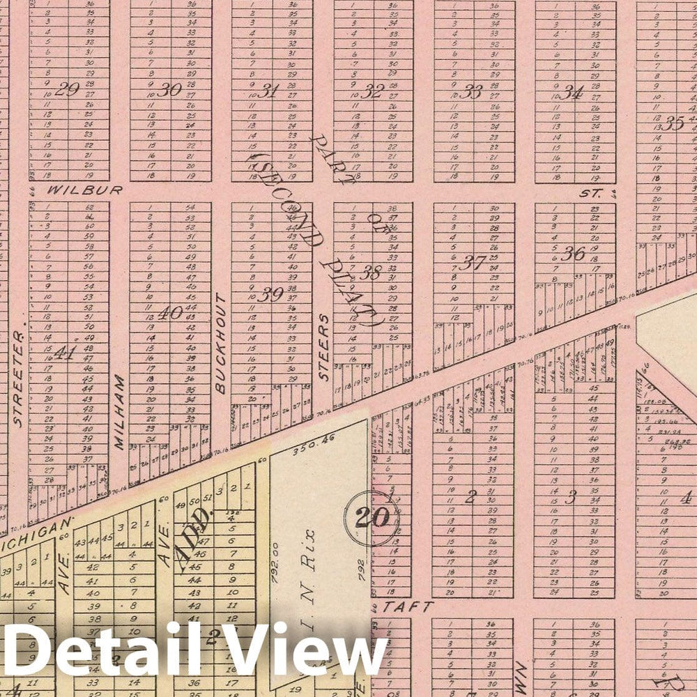 Historic Map : Kalamazoo 1910 , Standard Atlas of Kalamazoo County , v6, Vintage Wall Art