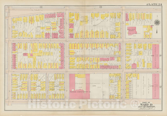 Historic Map : Atlas City of Boston: South Boston 1919 Plate 024 , Vintage Wall Art