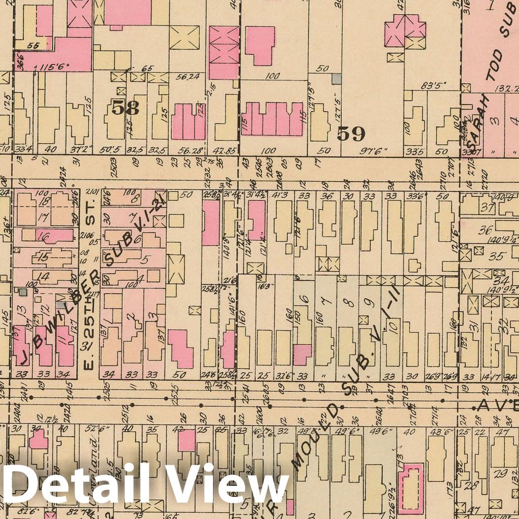 Historic Map : Atlas City of Cleveland, Vol. Four, Cleveland 1922 3R , Vintage Wall Art