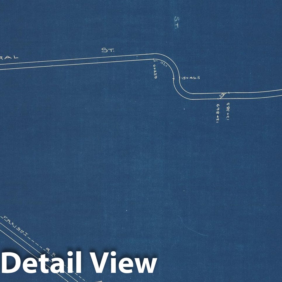 Historic Map : Boston Elevated Railway Track Plans, Boston Plates 031 & 032 1936 , Vintage Wall Art