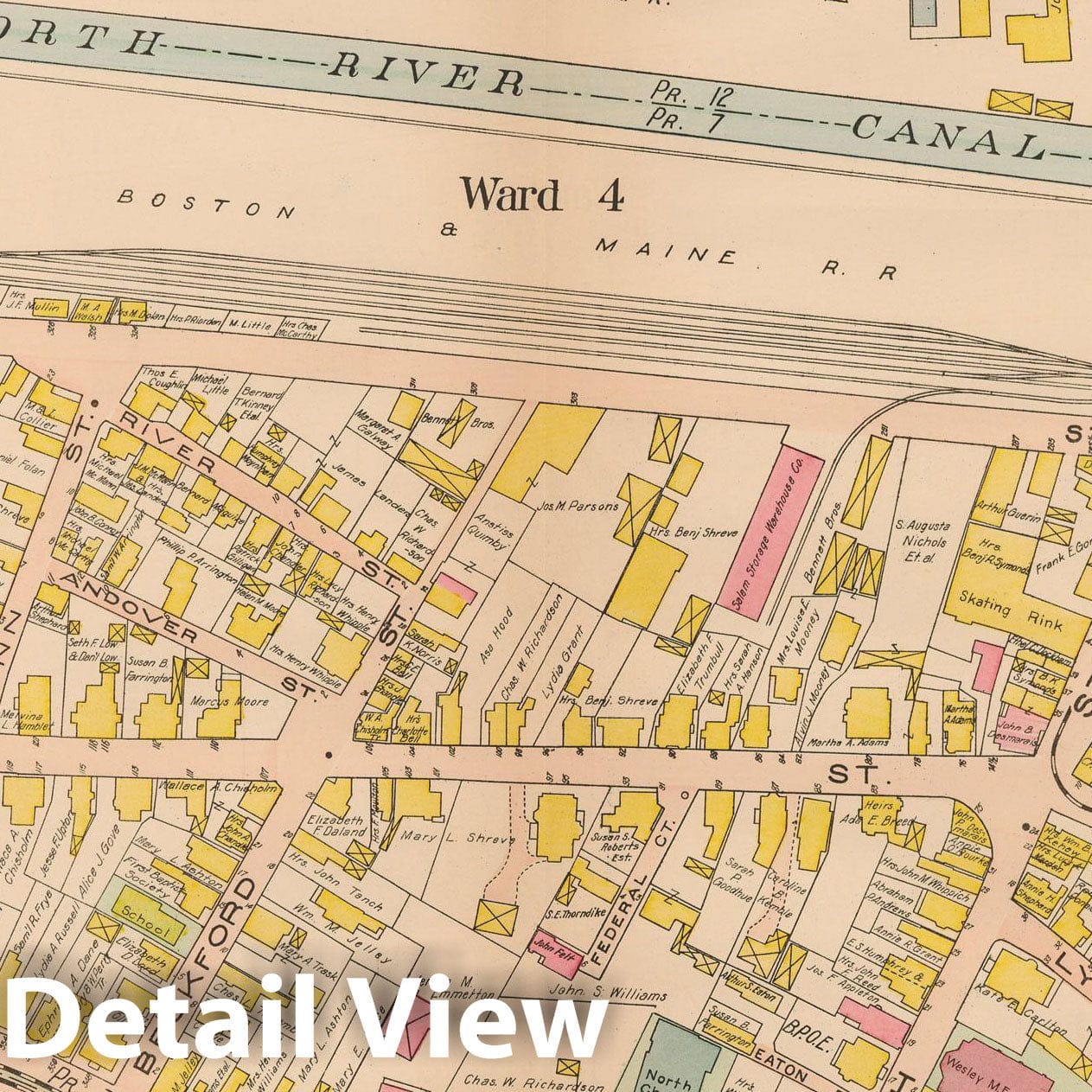 Historic Map : Atlas City of Salem, Salem 1911 Plate 015 , Vintage Wall Art
