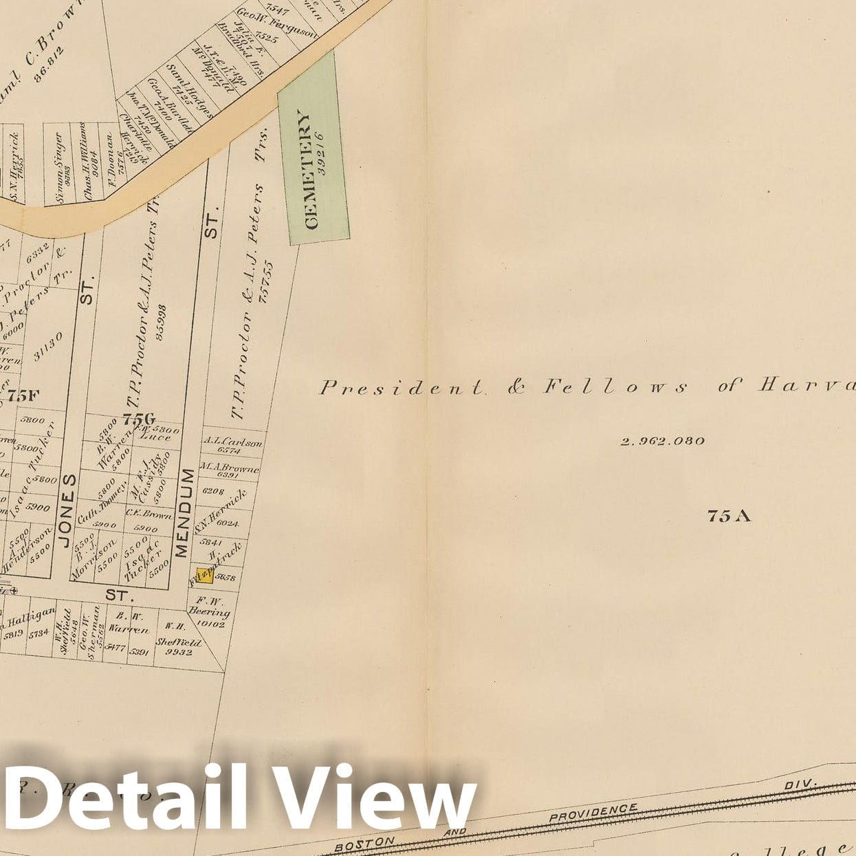 Historic Map : Atlas City of Boston, West Roxbury, Roslindale 1890 Plate 015 , Vintage Wall Art