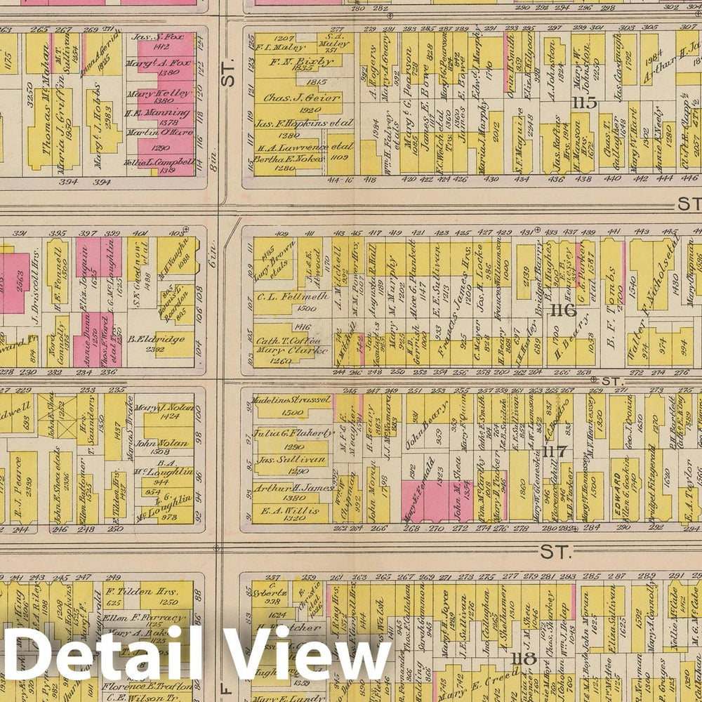 Historic Map : Atlas of South Boston, South Boston 1910 Plate 009 , Vintage Wall Art