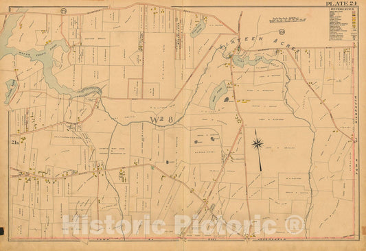 Historic Map : Atlas City of Springfield and The Town of Longmeadow 1910 Plate 024 , Vintage Wall Art