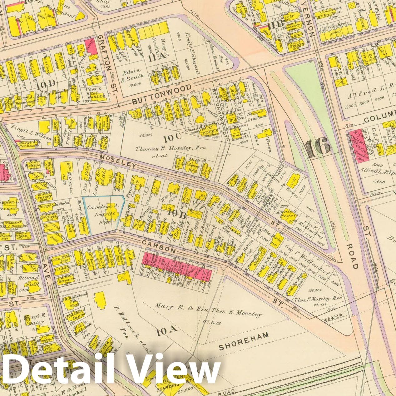Historic Map : Atlas City of Boston, Dorchester, Dorchester 1910 Plate 003 , Vintage Wall Art