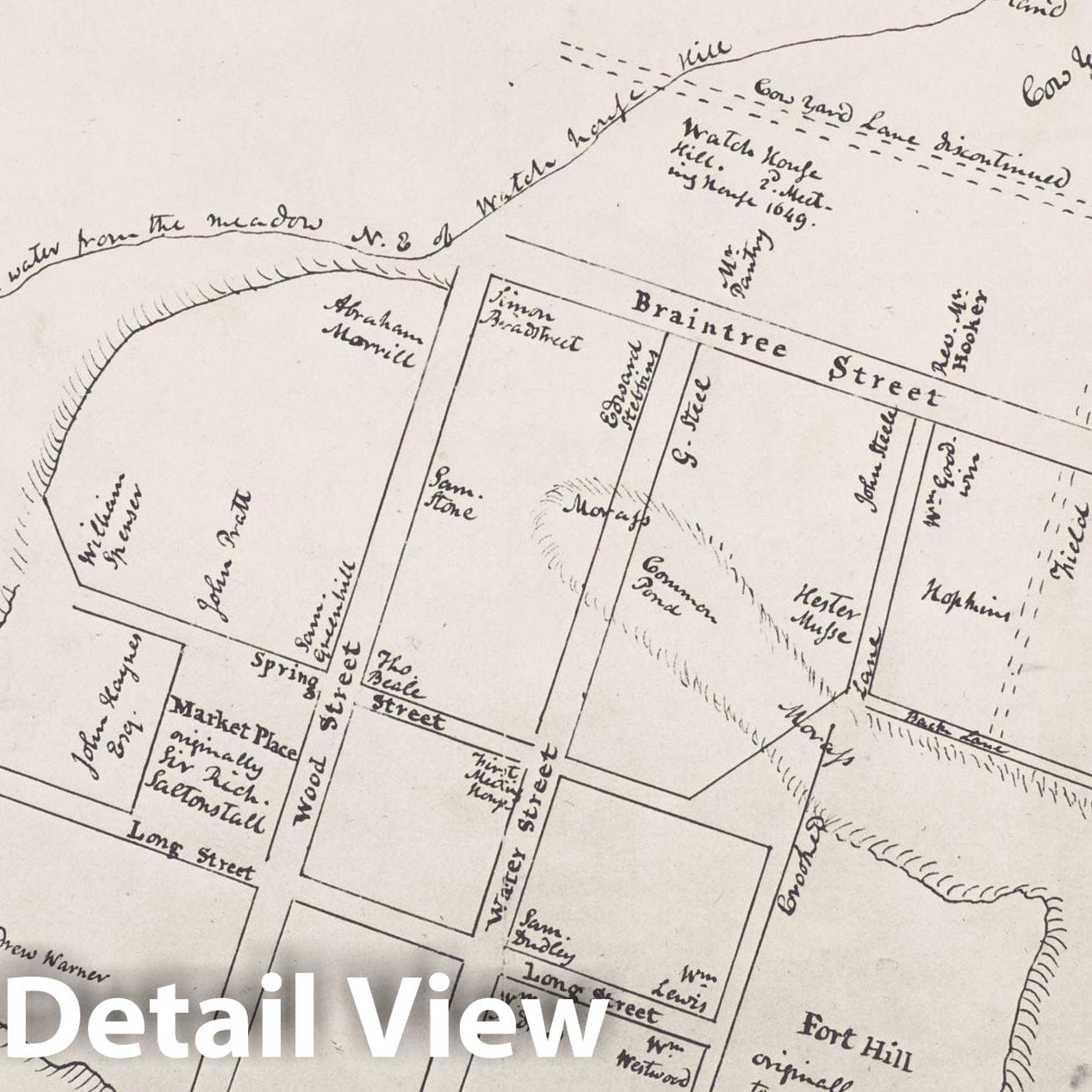 Historic Map : Cambridge 1635 , Vintage Wall Art