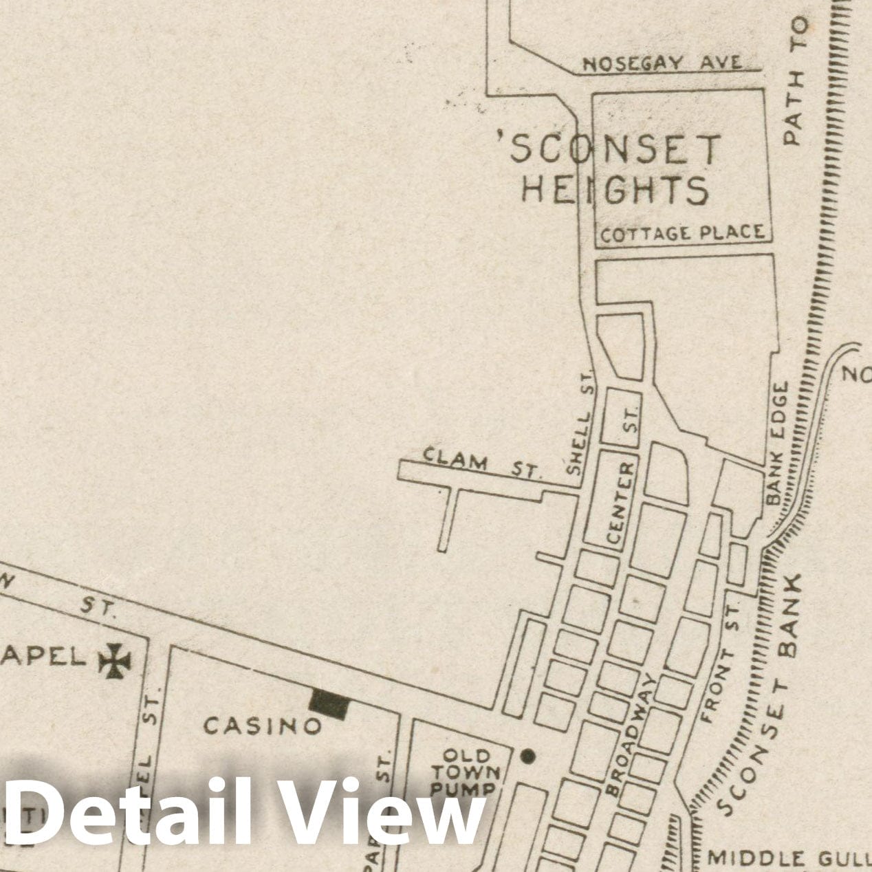 Historic Map : Siasconset Beach 1910 , Vintage Wall Art