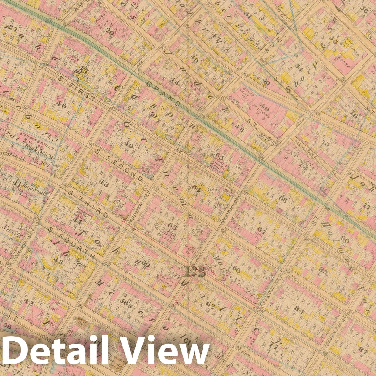 Historic Map : Robinson's Atlas City of Brooklyn, NY, Brooklyn 1886 Plate 010 , Vintage Wall Art