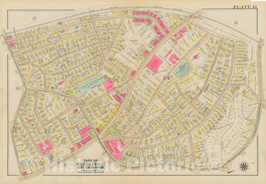Historic Map : Atlas City of Boston, Dorchester, Dorchester 1933 Plate 016 , Vintage Wall Art
