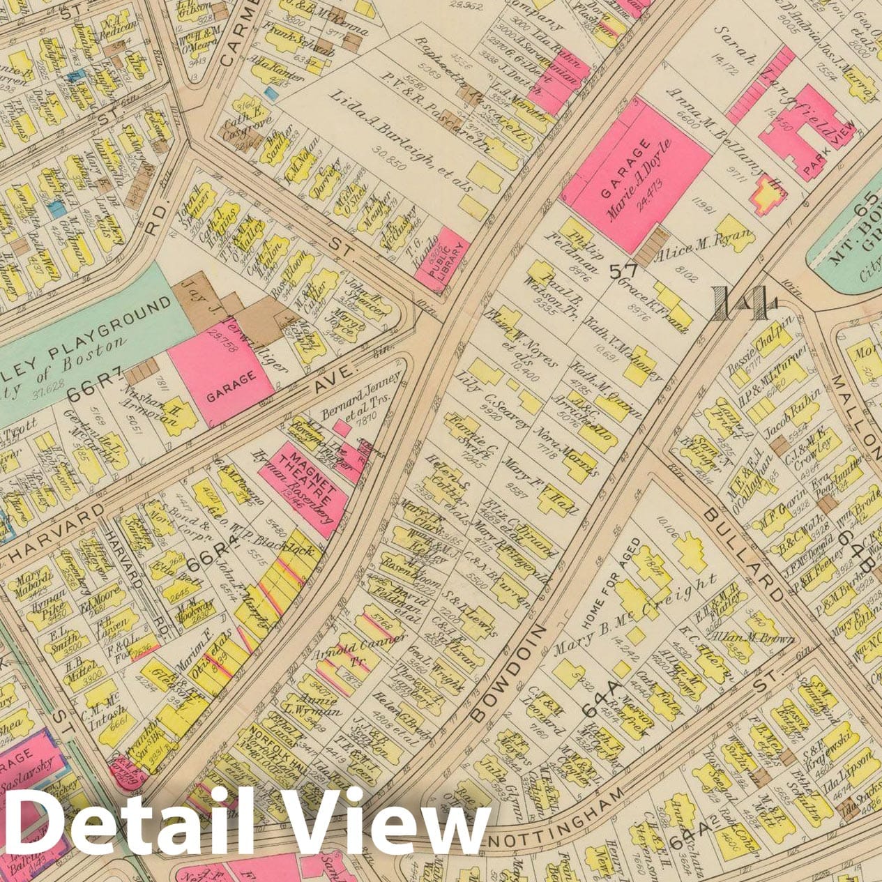 Historic Map : Atlas City of Boston, Dorchester, Dorchester 1933 Plate 016 , Vintage Wall Art