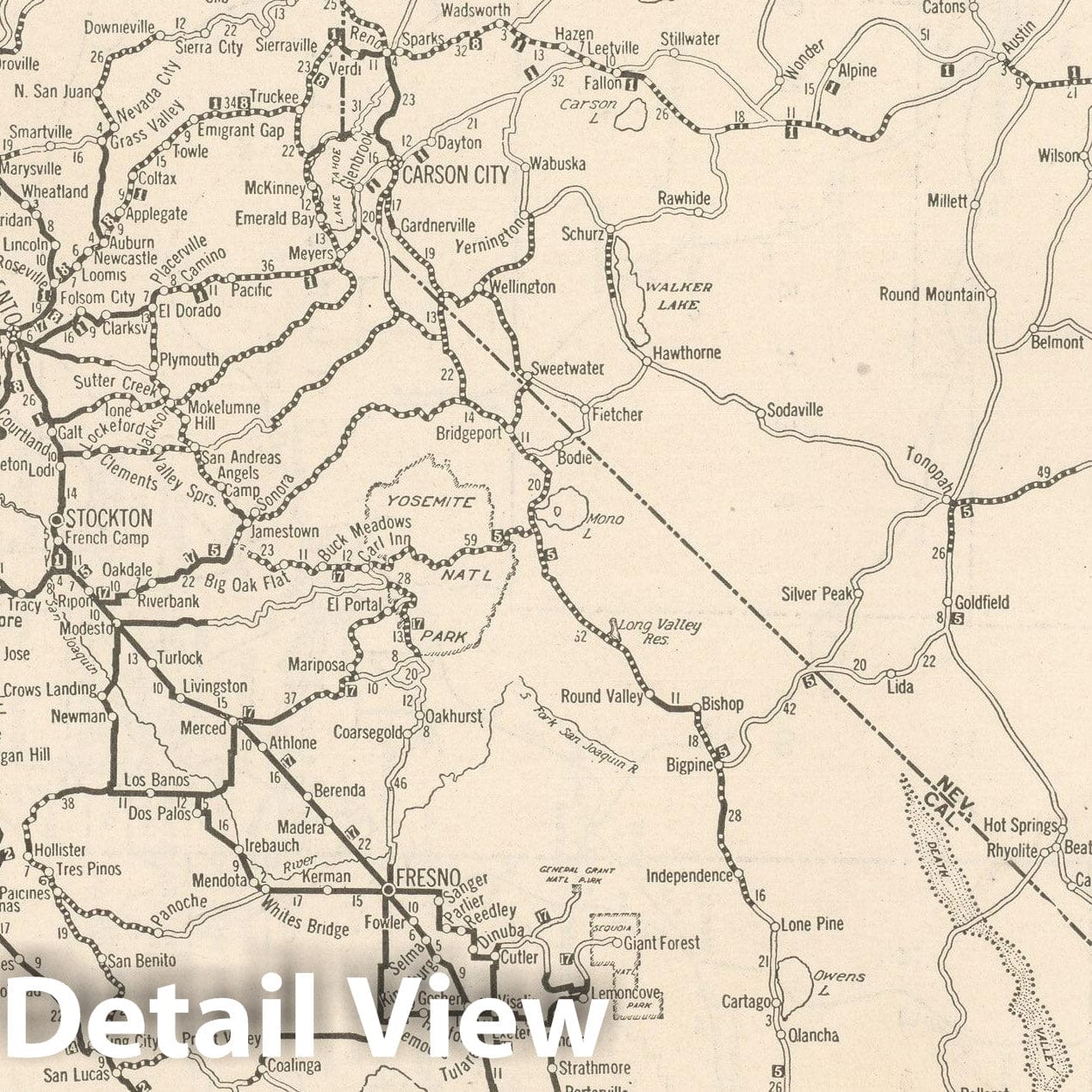 Historic Map : California & Nevada 1925 , Vintage Wall Art