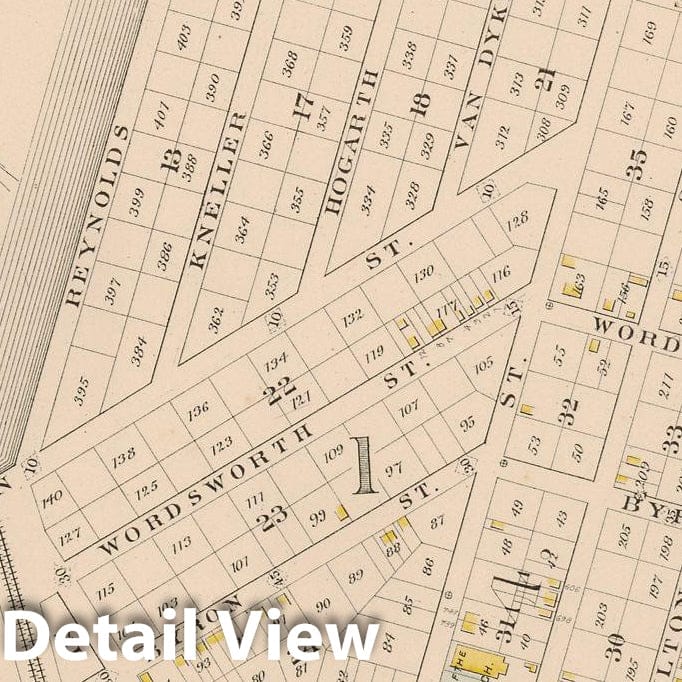 Historic Map : City Atlas of Boston, Massachusetts, East Boston 1882 Plate 002 , Vintage Wall Art