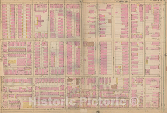 Historic Map : Atlas City of Philadelphia, Vol. 3, Philadelphia 1886 Plate O , Vintage Wall Art