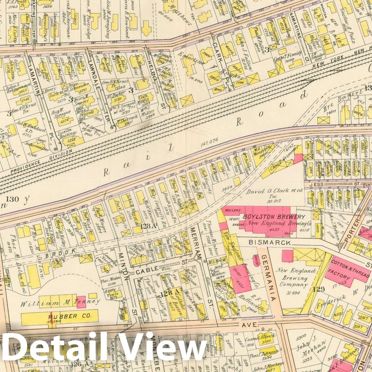 Historic Map : West Roxbury, & Roslindale, 1905 Plate 002 , Vintage Wall Art