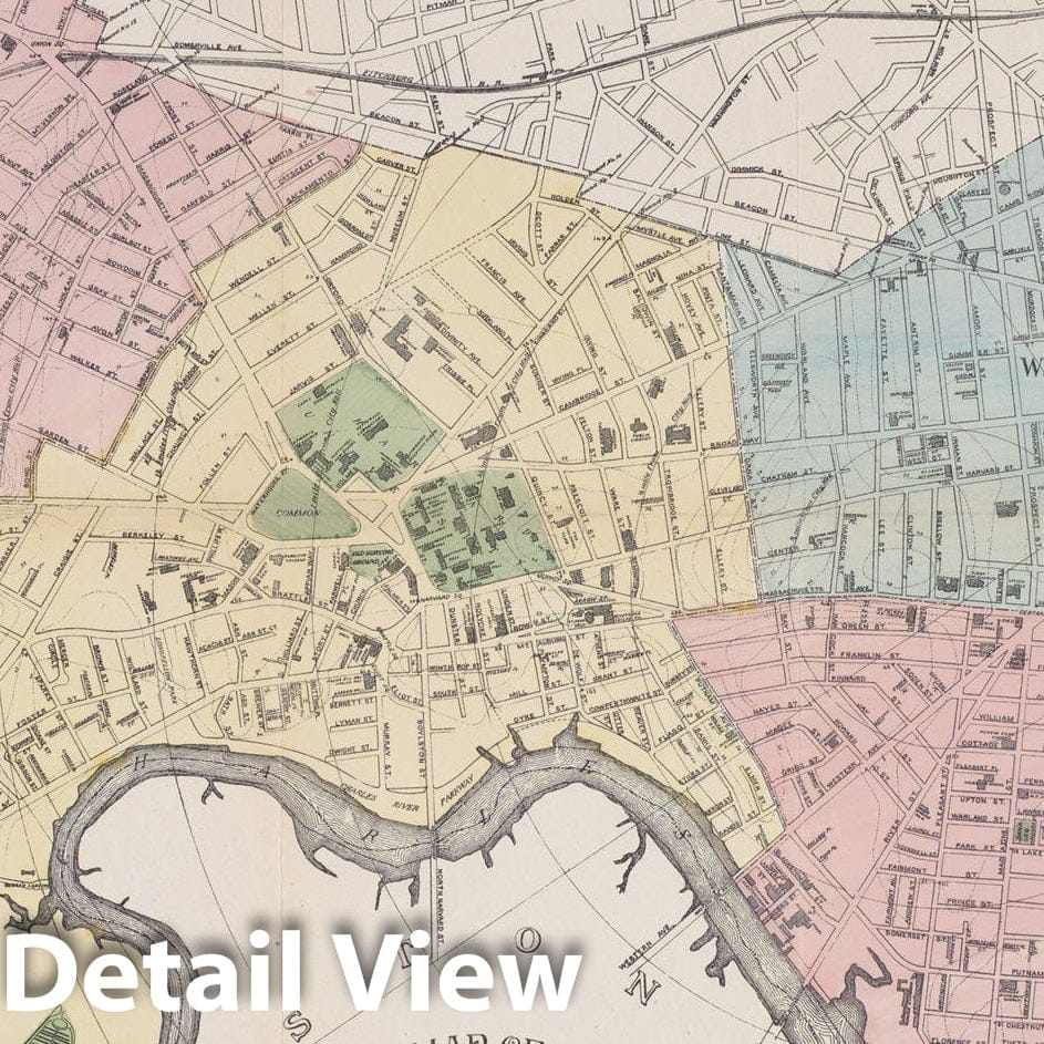 Historic Map : Cambridge 1896 , Vintage Wall Art