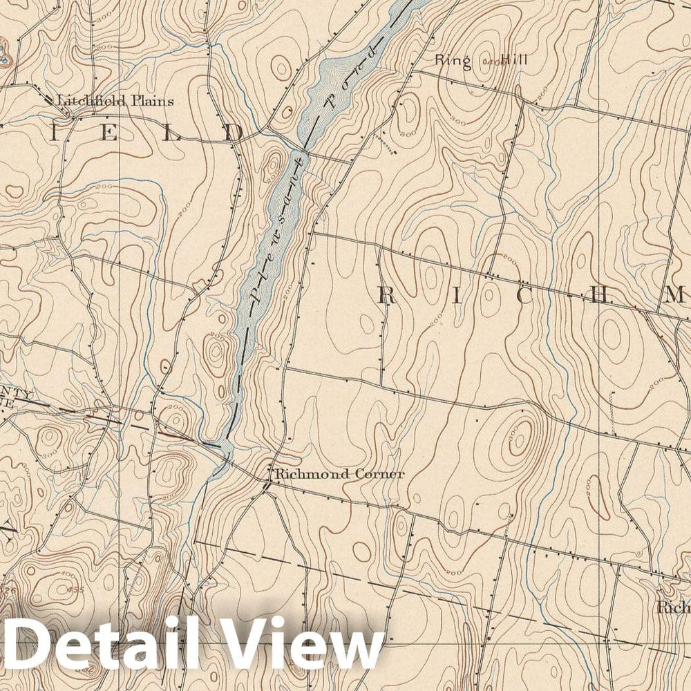 Historic Map : Atlas of Maine 1905, Bowdoinham & Gardiner & Richmond 1905 Topographic Map , Vintage Wall Art