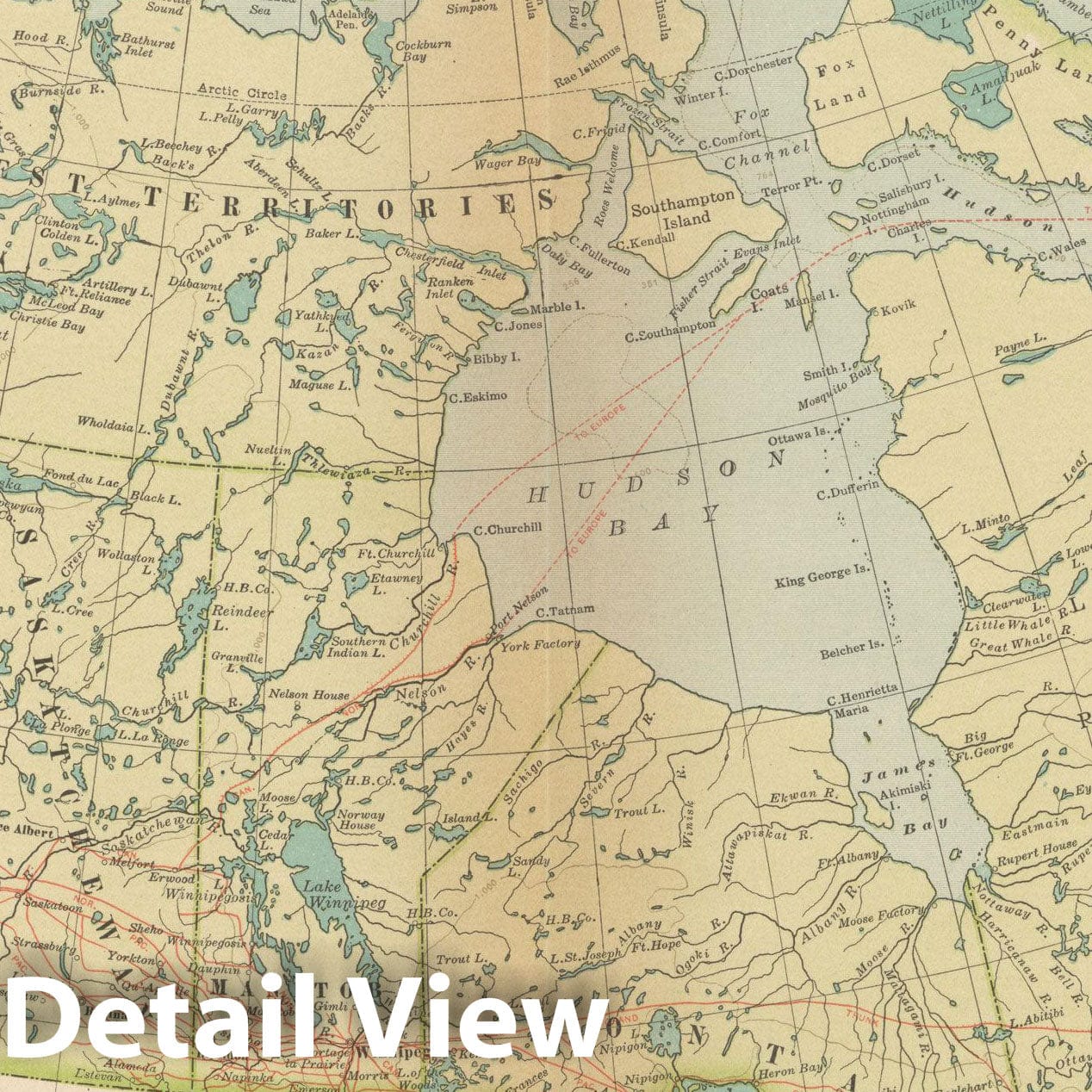 Historic Map : Canada 1914 , Century Atlas of the World, v3, Vintage Wall Art