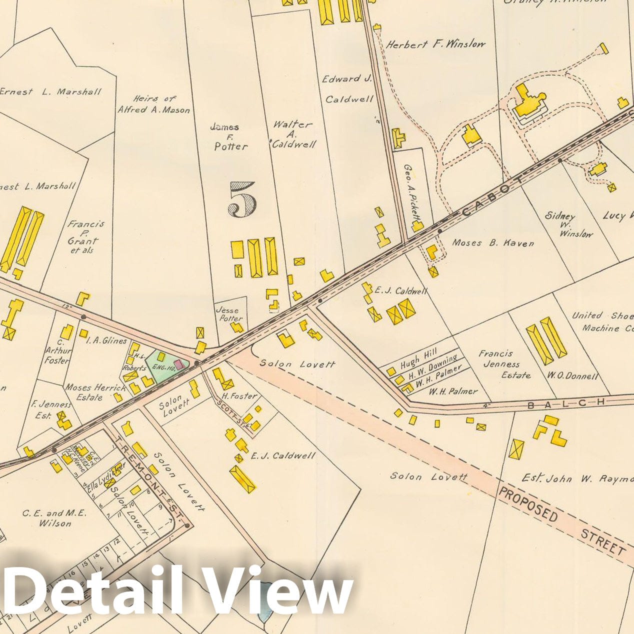 Historic Map : Beverly 1907 Plate 023 , Atlas City of Beverly , Vintage Wall Art