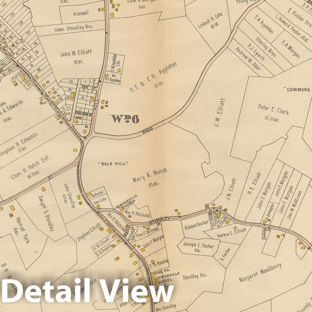 Historic Map : Atlas North Shore, Beverly to Magnolia, Essex County, Beverly 1919 Plate 012 , Vintage Wall Art